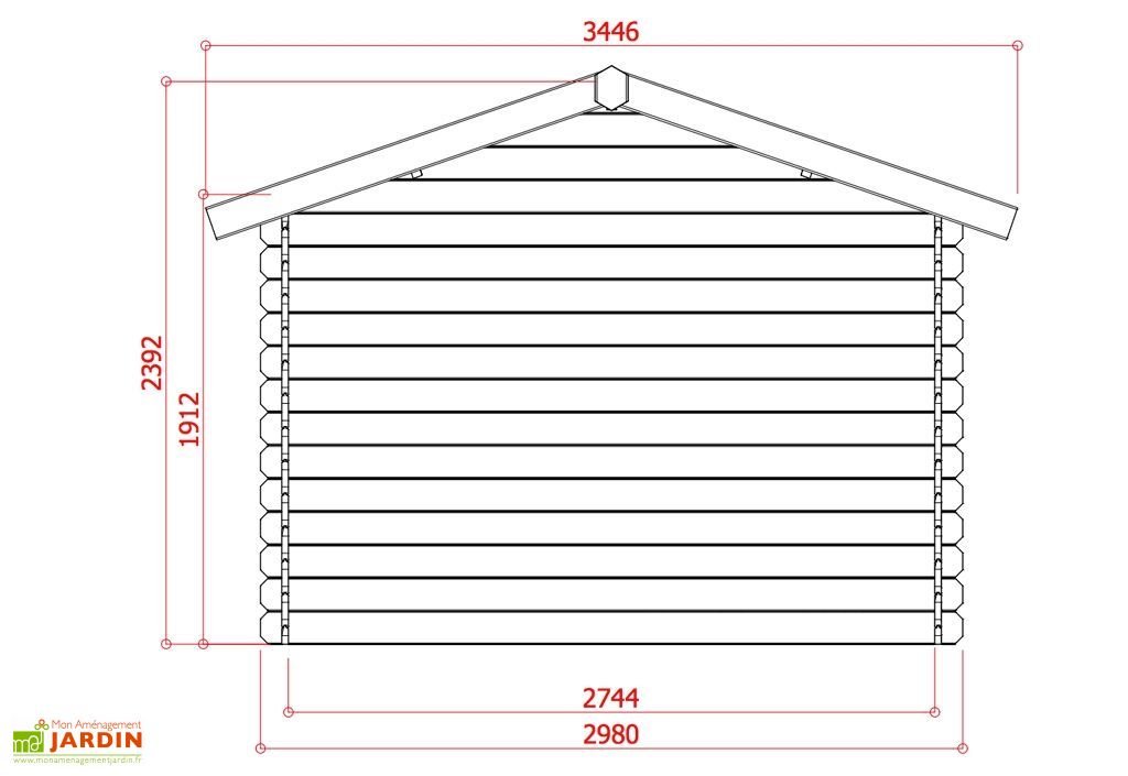 abri de jardin bois saran 28mm (3x2m) abri de jardin bois saran 28mm (3x2m)