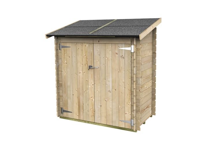 abri de jardin adossé en bois de pin brut ambrogio – 155 x 85 x 165 cm abri de jardin adossé en bois de pin brut ambrogio – 155 x 85 x 165 cm