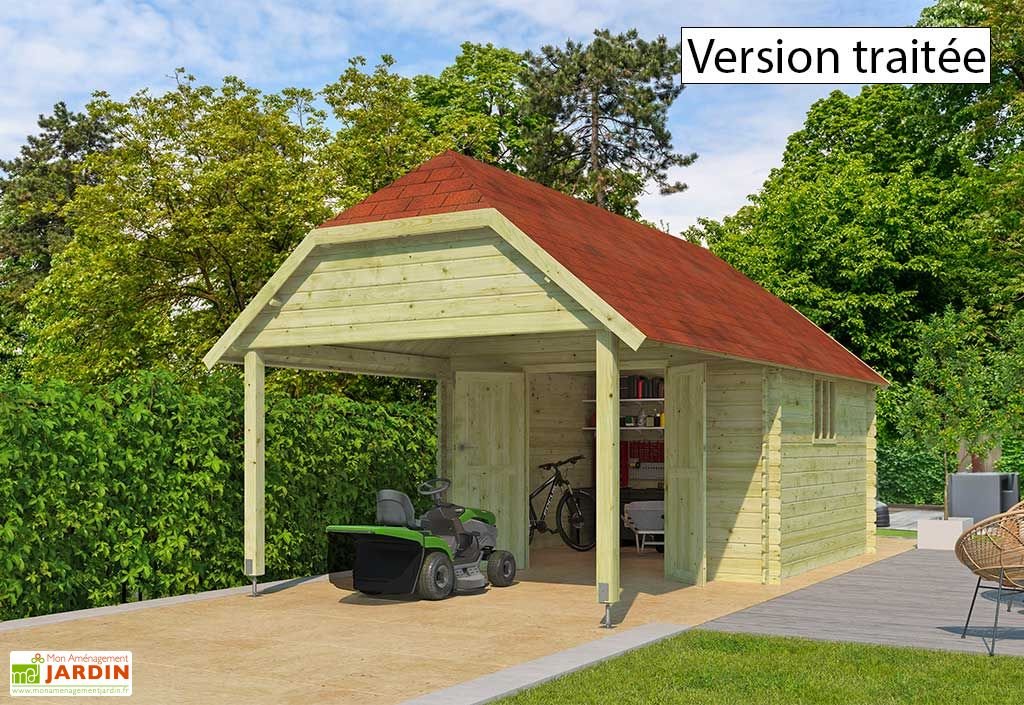 abri de jardin bois d’Épicéa auvent + toit shingle oxford xl 23 m² abri de jardin bois d’Épicéa auvent + toit shingle oxford xl 23 m²