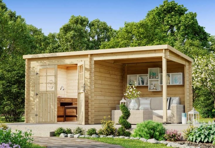 abri de jardin en bois d’épicéa brut avec auvent sophy 10 m² abri de jardin en bois d’épicéa brut avec auvent sophy 10 m²