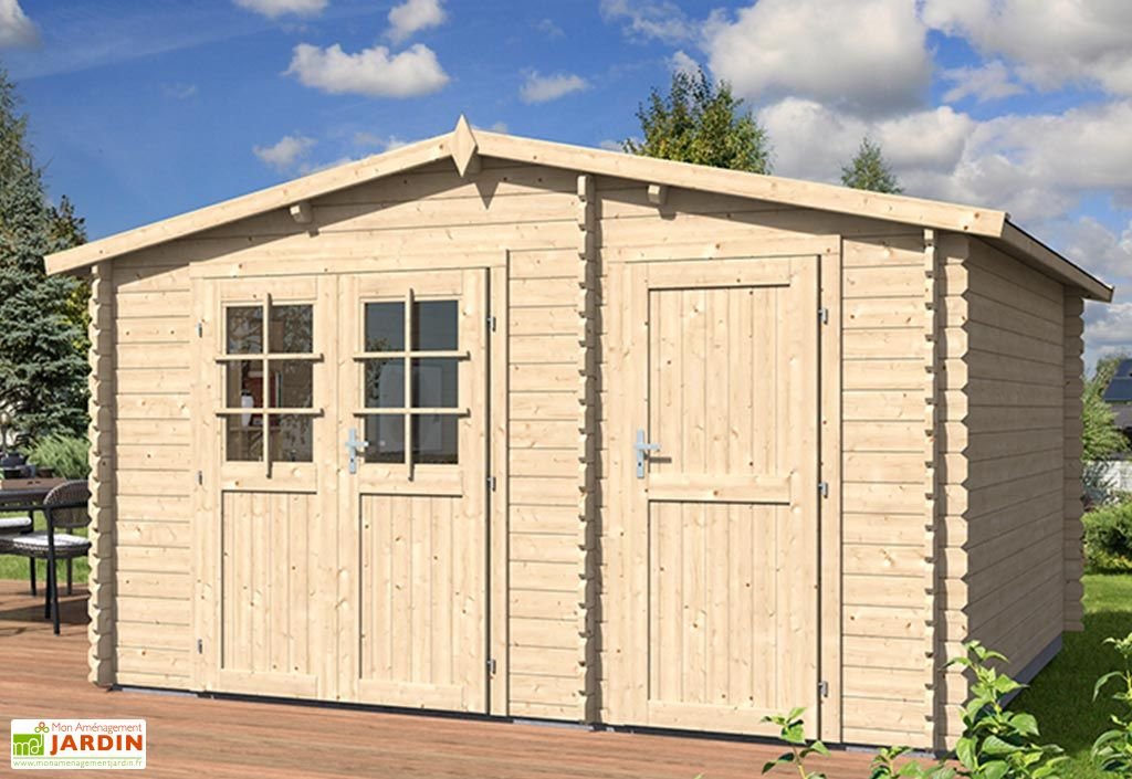 abri de jardin en bois d’épicéa brut 28 mm aster – 12 m² abri de jardin en bois d’épicéa brut 28 mm aster – 12 m²