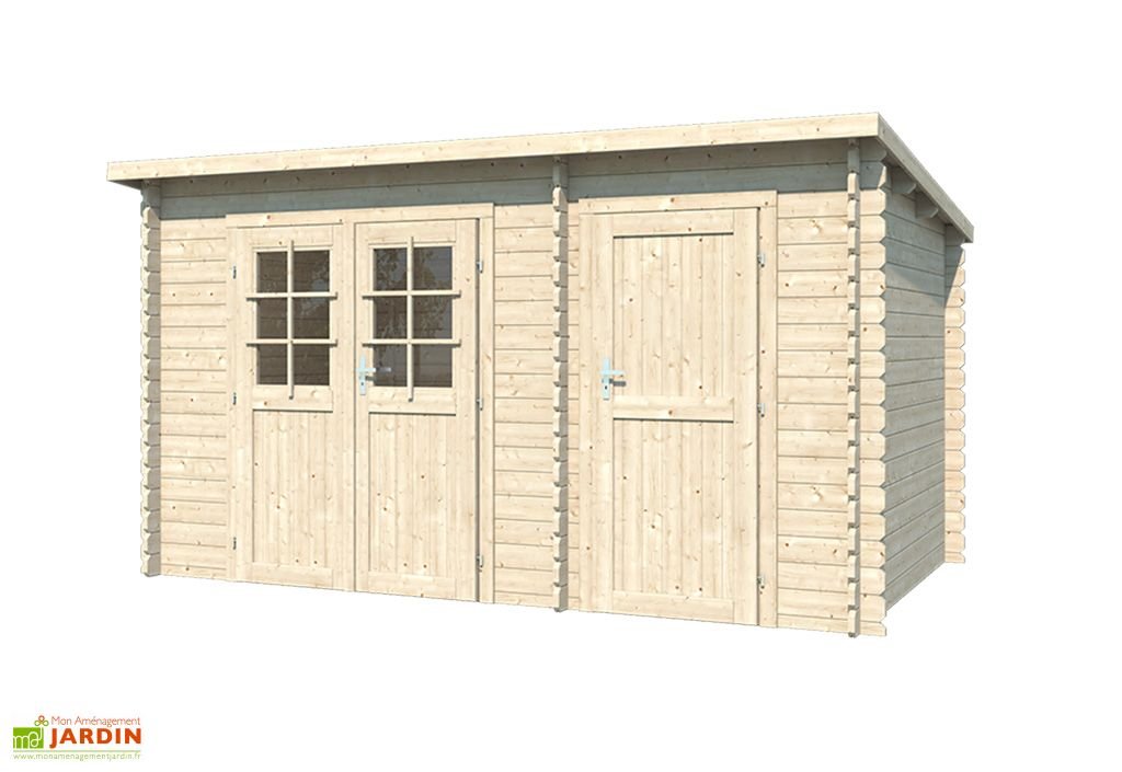 abri de jardin monopente en bois d’épicéa brut 28 mm aster – 12 m² abri de jardin monopente en bois d’épicéa brut 28 mm aster – 12 m²