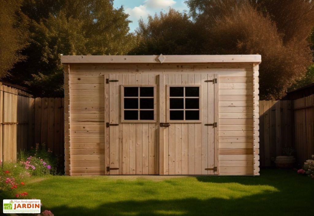 abri de jardin bois 20 mm monopente (198x314x200cm) abri de jardin bois 20 mm monopente (198x314x200cm)