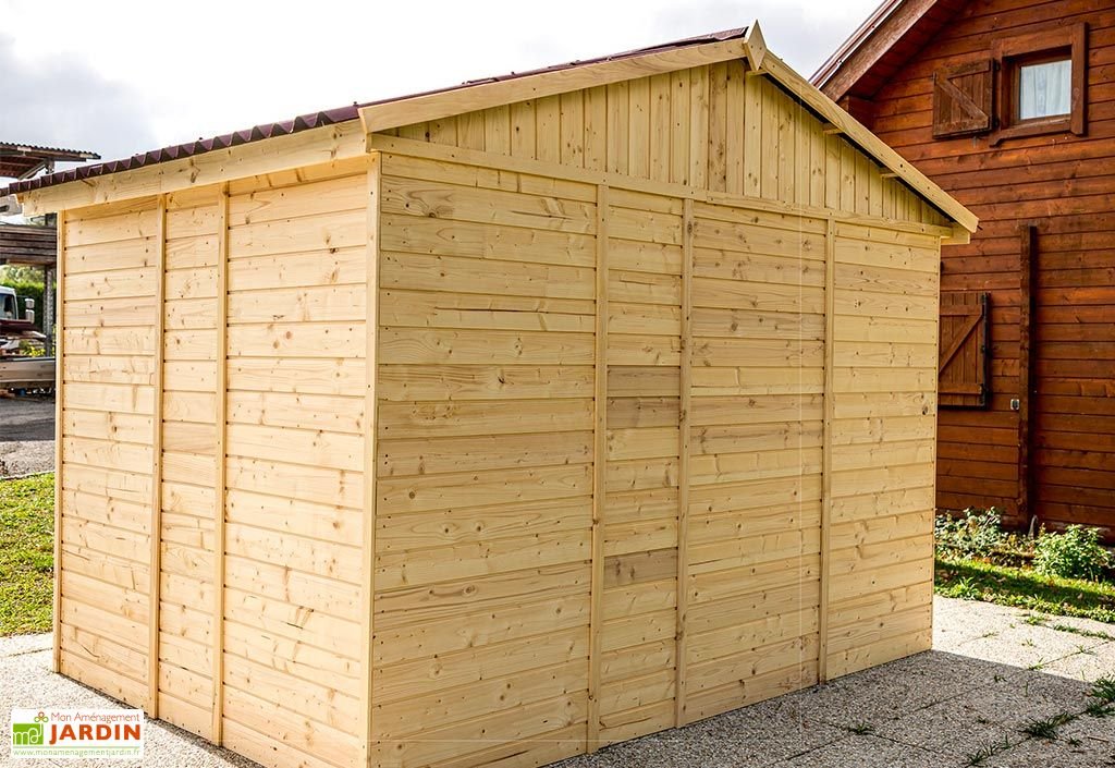 abri de jardin en bois brut 16 mm 6 m² abri de jardin en bois brut 16 mm 6 m²