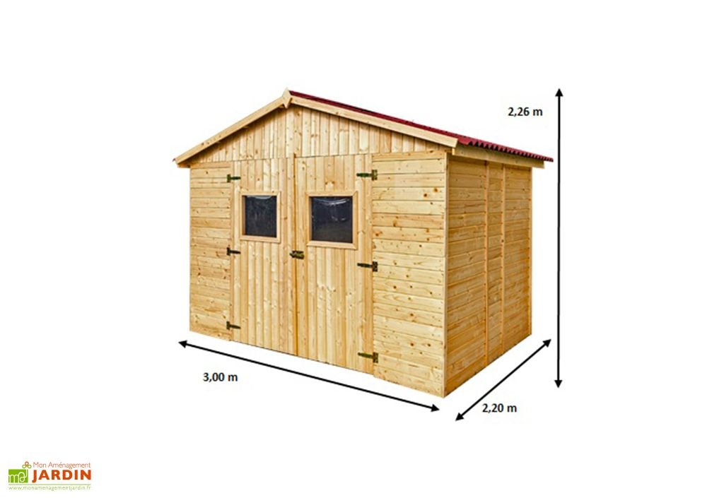 abri de jardin en bois brut 16 mm 6 m² abri de jardin en bois brut 16 mm 6 m²