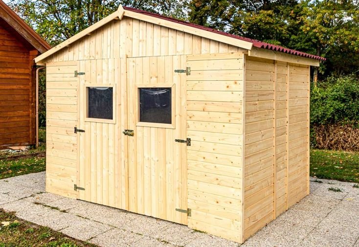 abri de jardin en bois brut 16 mm 6 m² abri de jardin en bois brut 16 mm 6 m²