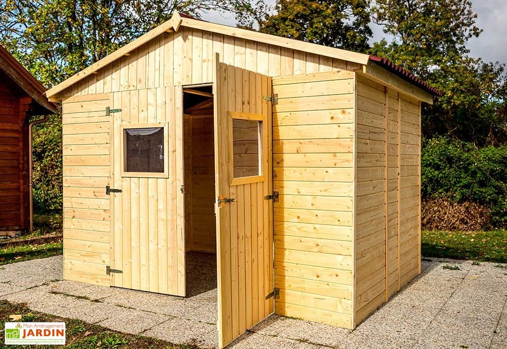 abri de jardin en bois brut 16 mm 6 m² abri de jardin en bois brut 16 mm 6 m²