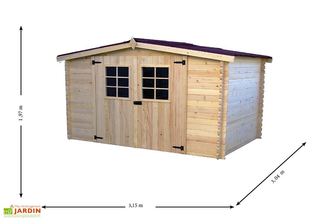 abri de jardin en bois d’Épicéa brut 9 m² abri de jardin en bois d’Épicéa brut 9 m²