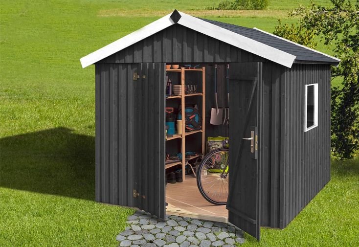 abri de jardin en bois d’Épicéa traité 349 t3 anthracite – 5,9 m² abri de jardin en bois d’Épicéa traité 349 t3 anthracite – 5,9 m²