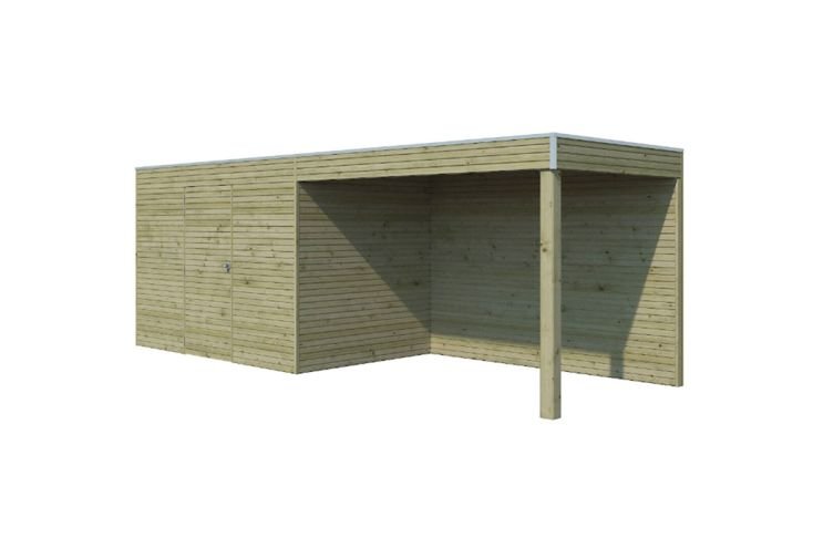 abri de jardin en bois d’épicéa traité + extension qube 12 m² abri de jardin en bois d’épicéa traité + extension qube 12 m²