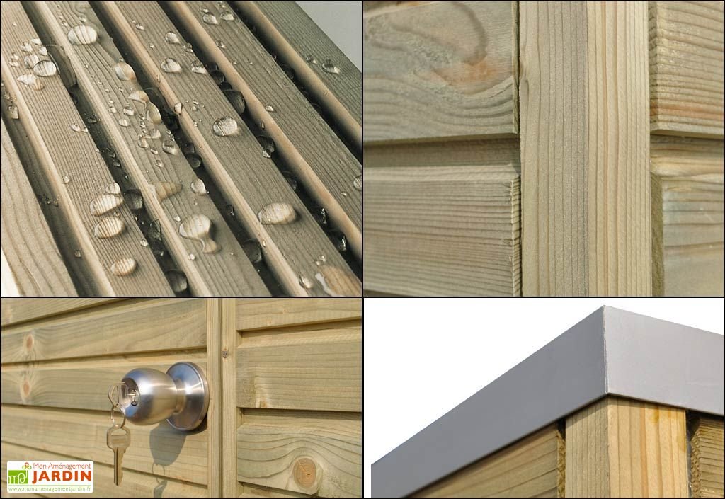 abri de jardin en bois d’épicéa traité + extension qube 12 m² abri de jardin en bois d’épicéa traité + extension qube 12 m²