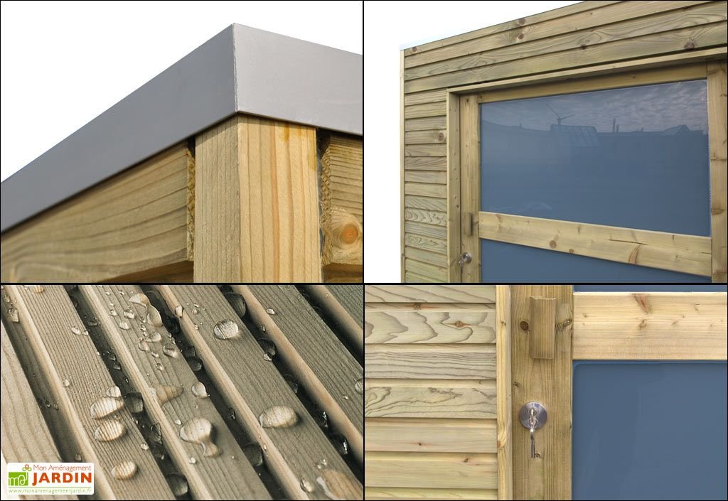 abri de jardin en bois d’épicéa traité qube 9 m² abri de jardin en bois d’épicéa traité qube 9 m²