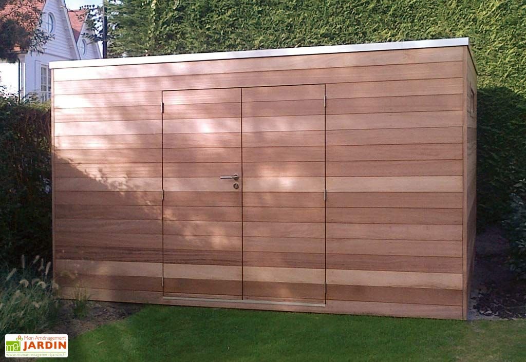 abri de jardin en iroko 15 mm box d – 400 cm (profondeur au choix) abri de jardin en iroko 15 mm box d – 400 cm (profondeur au choix)