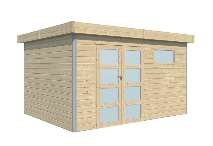 abri de jardin en bois d’épicéa brut et profilés en aluminium 11,3 m² abri de jardin en bois d’épicéa brut et profilés en aluminium 11,3 m²