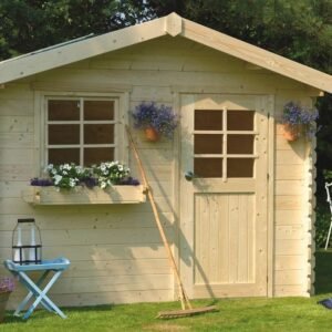 abri jardin bois sologne 298x298cm madriers 28mm toit double pente.jpg