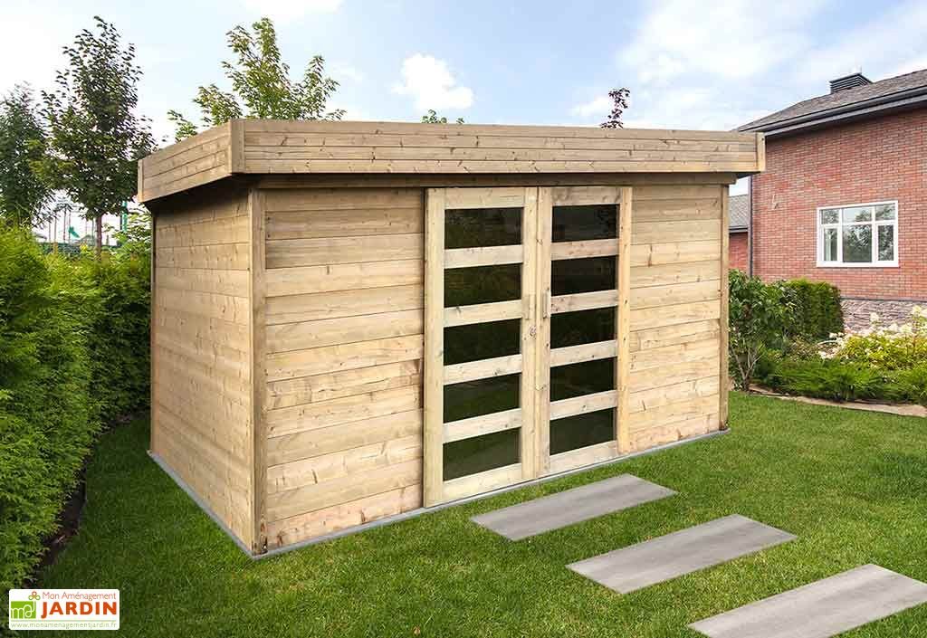 abri de jardin en bois brut stockholm 28 mm 9 m² avec toit plat abri de jardin en bois brut stockholm 28 mm 9 m² avec toit plat
