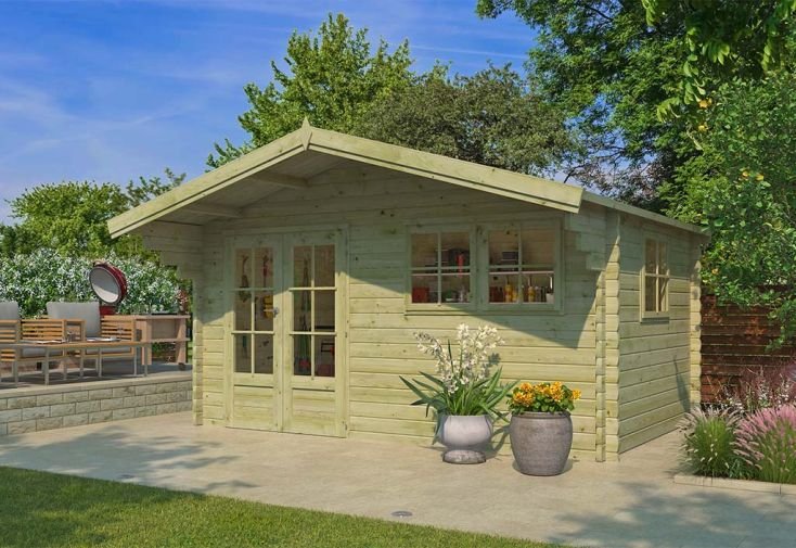 abri de jardin en bois d’Épicéa avec toit en shingle koski 13 m² abri de jardin en bois d’Épicéa avec toit en shingle koski 13 m²