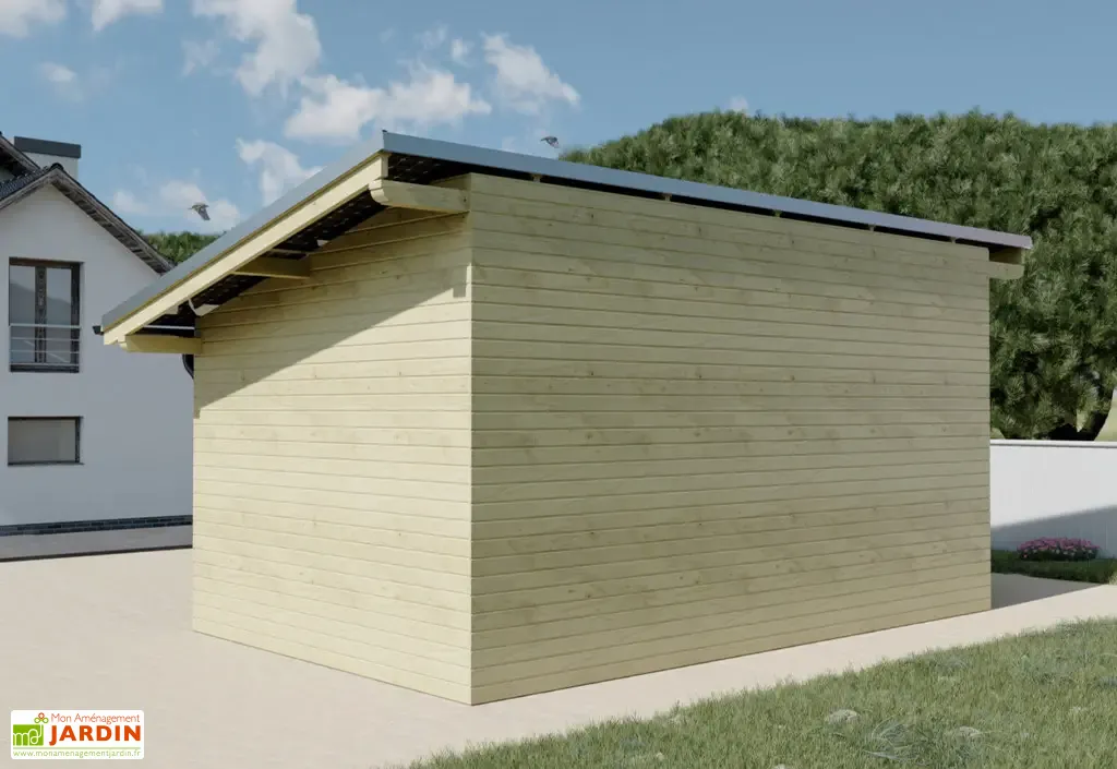 abri de jardin en bois tht + 12 panneaux solaires 6 kwc 20 m² abri de jardin en bois tht + 12 panneaux solaires 6 kwc 20 m²