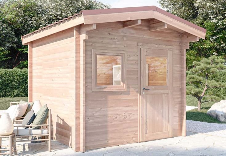abri de jardin en bois douglas brut 55 mm rivoire – 8 m² abri de jardin en bois douglas brut 55 mm rivoire – 8 m²
