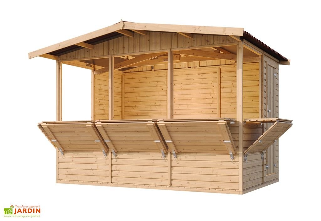 kiosque commercial en bois 6 m² – stand de vente pour marchés m150b kiosque commercial en bois 6 m² – stand de vente pour marchés m150b