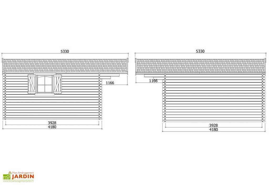 abri de jardin bois chamonix 40mm (478x418cm) abri de jardin bois chamonix 40mm (478x418cm)