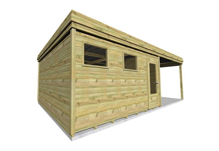 abri de jardin en bois de pin traité avec auvent et plancher – 32,3 m² abri de jardin en bois de pin traité avec auvent et plancher – 32,3 m²