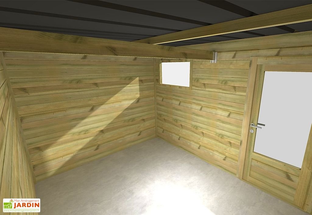 abri de jardin en bois de pin traité et toiture bac acier – 8,3 m² abri de jardin en bois de pin traité et toiture bac acier – 8,3 m²