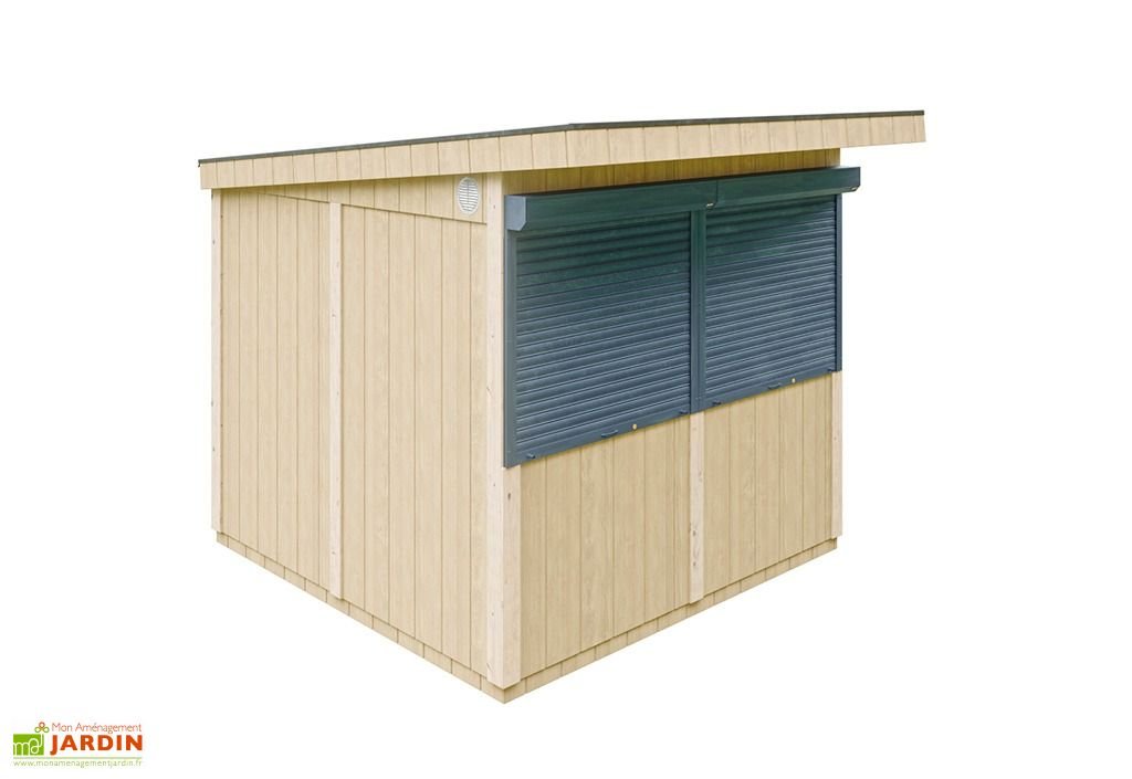 kiosque commercial bois traité 6 m² – stand de vente m950 + peinture kiosque commercial bois traité 6 m² – stand de vente m950 + peinture