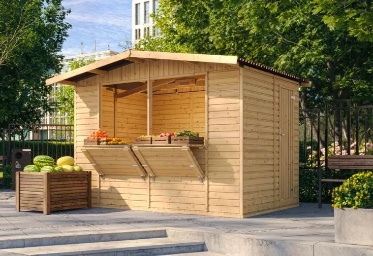 kiosque commercial en bois 6 m² – stand de vente pour marchés m150 kiosque commercial en bois 6 m² – stand de vente pour marchés m150
