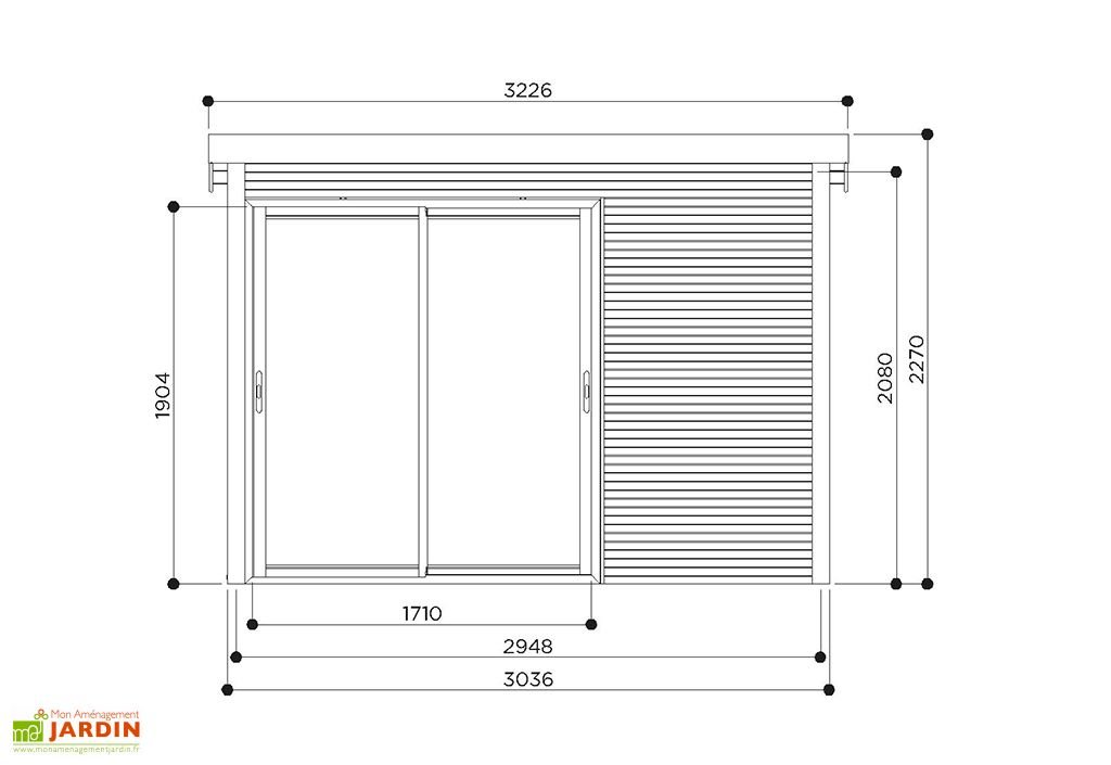 abri de jardin en bois d’épicéa traité avec baie vitrée seda 9,22 m² abri de jardin en bois d’épicéa traité avec baie vitrée seda 9,22 m²