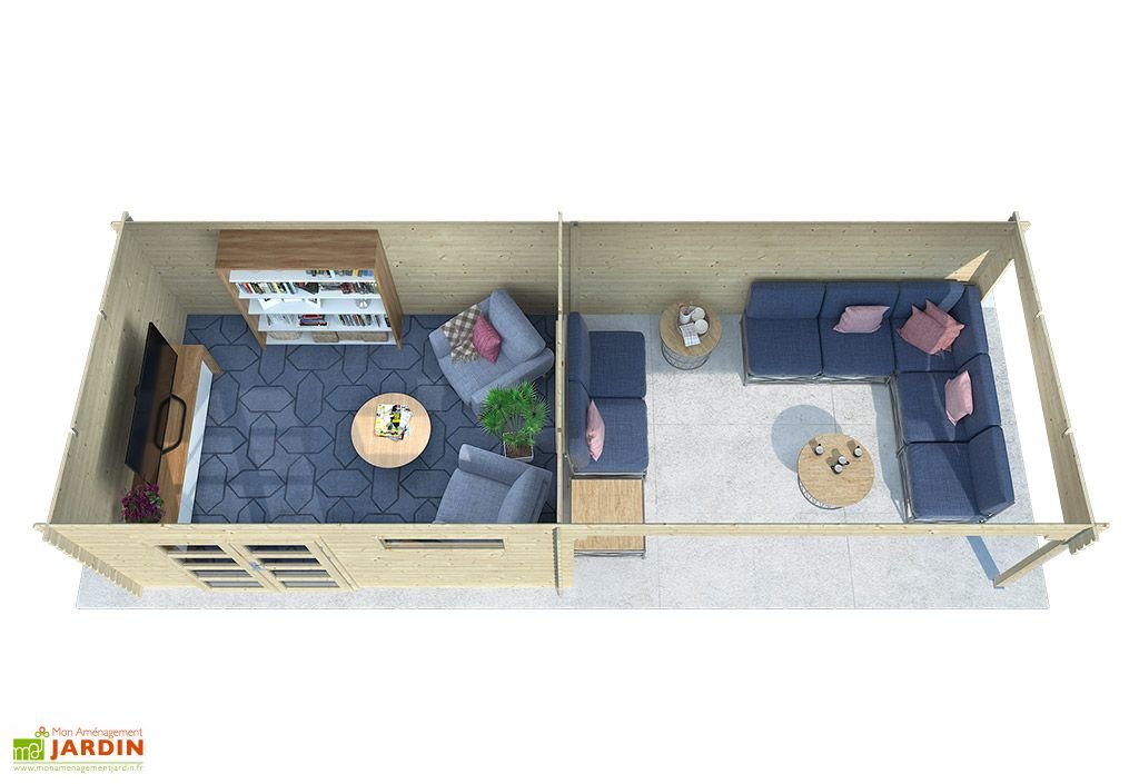 abri de jardin + auvent en bois d’épicéa brut 22,9 m² abri de jardin + auvent en bois d’épicéa brut 22,9 m²