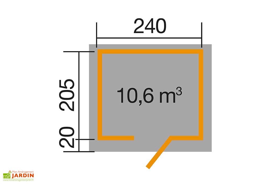 abri de jardin adossé en bois d’épicéa brut 260 t1 – 4,94 m² abri de jardin adossé en bois d’épicéa brut 260 t1 – 4,94 m²