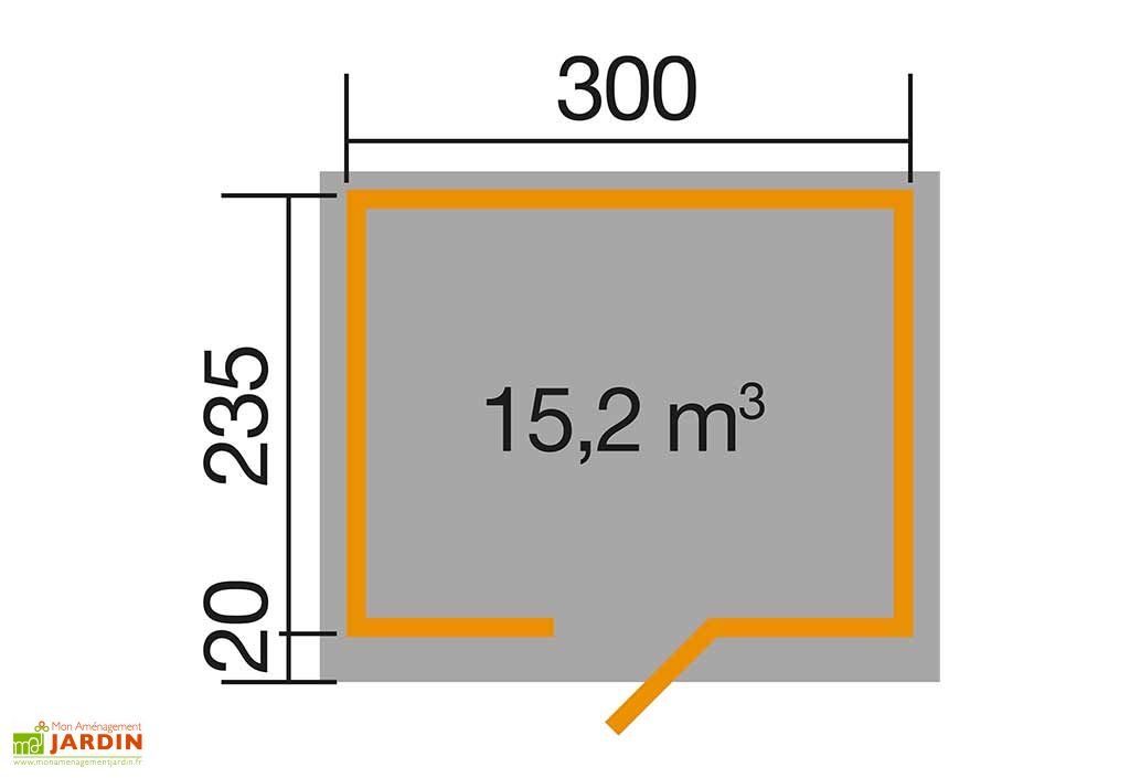 abri de jardin adossé en bois d’épicéa brut 260 t2 – 7,05 m² abri de jardin adossé en bois d’épicéa brut 260 t2 – 7,05 m²