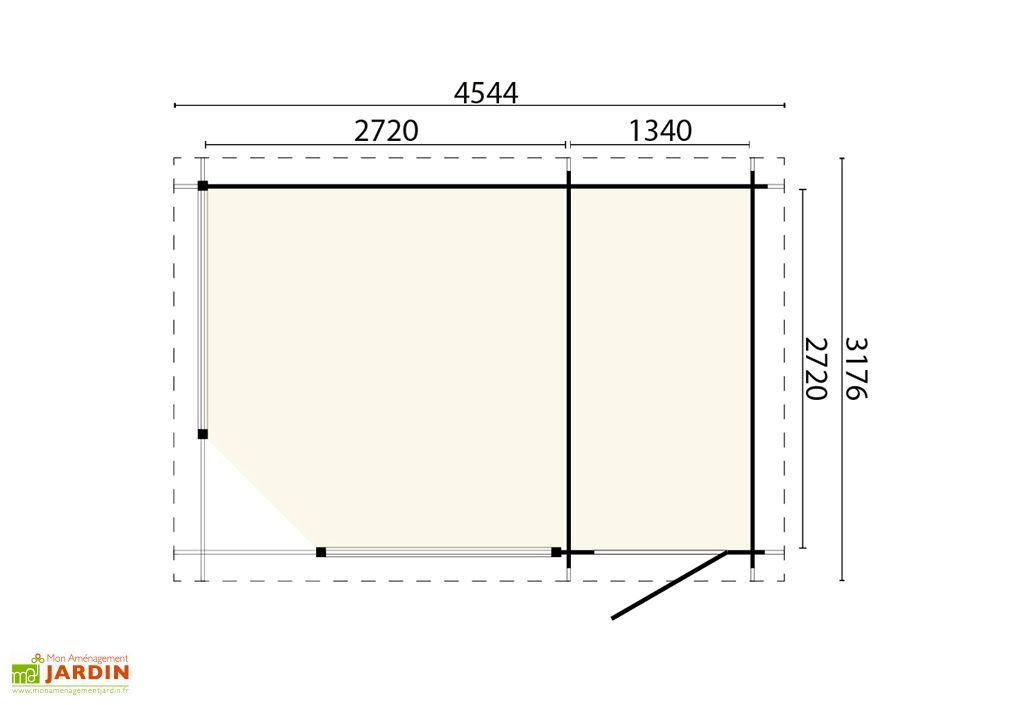 pavillon de jardin en bois d’épicéa brut alfred – 14,39 m² pavillon de jardin en bois d’épicéa brut alfred – 14,39 m²