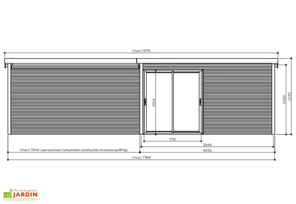 abri de jardin en bois d’épicéa traité avec auvent tavira 24,17 m² abri de jardin en bois d’épicéa traité avec auvent tavira 24,17 m²