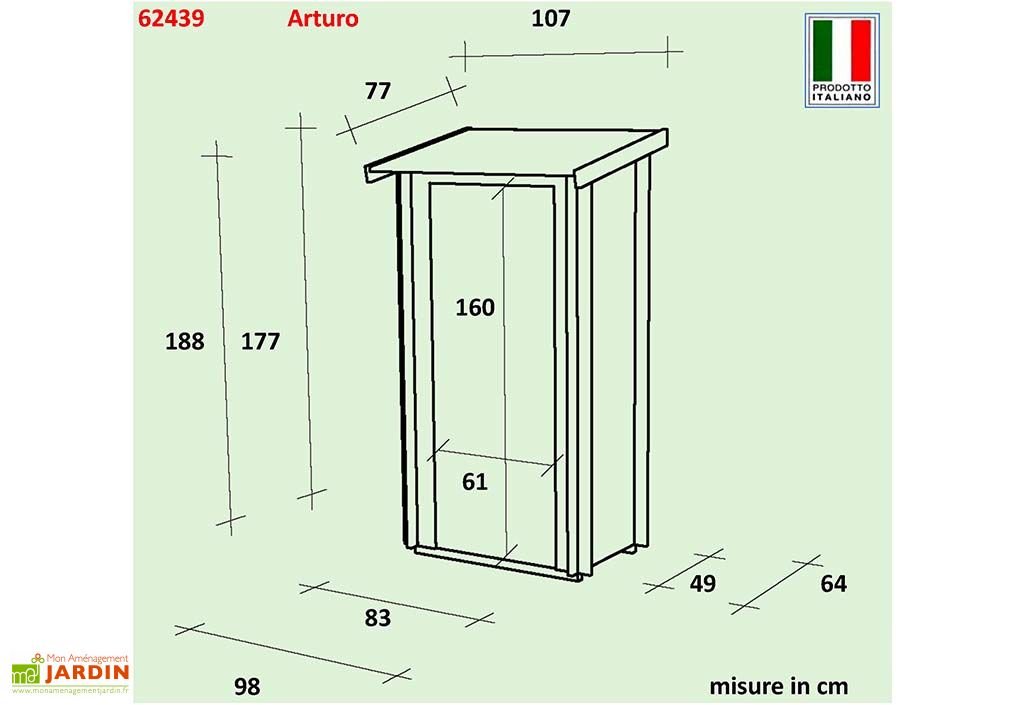 abri de jardin adossable en bois de pin brut arturo 98 x 64 x 188 cm abri de jardin adossable en bois de pin brut arturo 98 x 64 x 188 cm