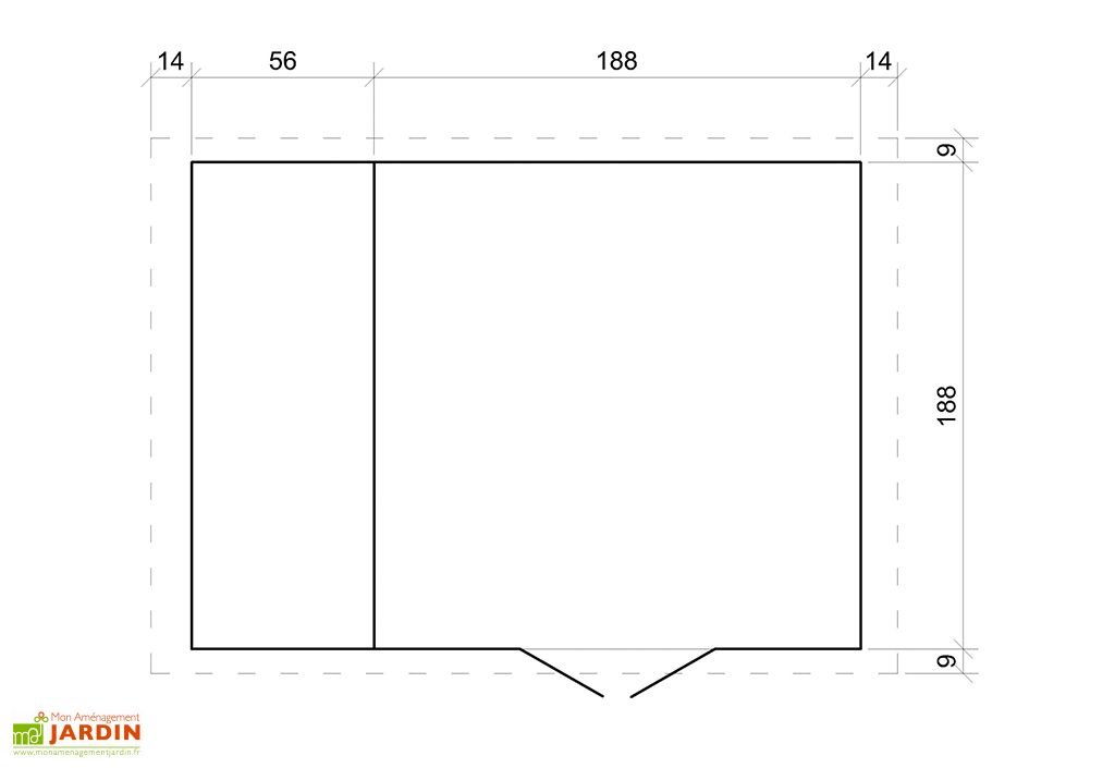 abri de jardin en bois de pin brut avec bûcher 19 mm – 5 m² abri de jardin en bois de pin brut avec bûcher 19 mm – 5 m²